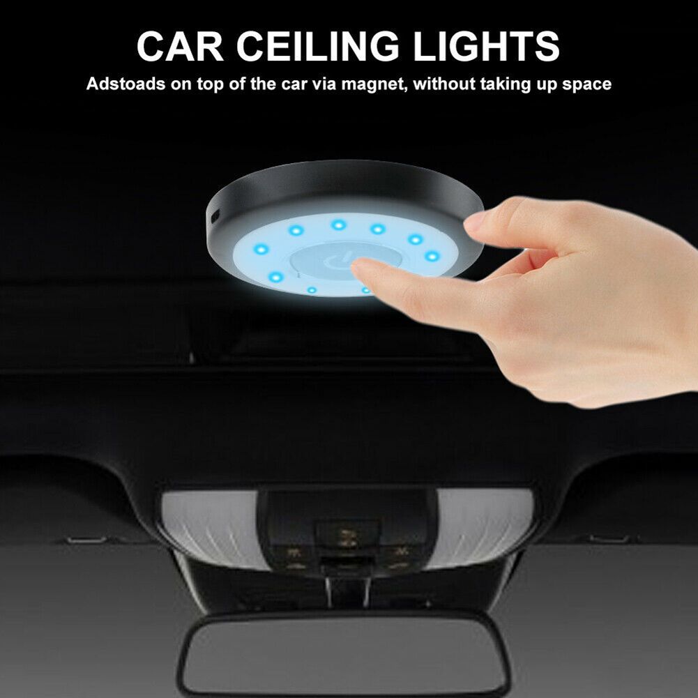 Rechargeable Car Auto Interior Magnetic Ceiling-Blue White