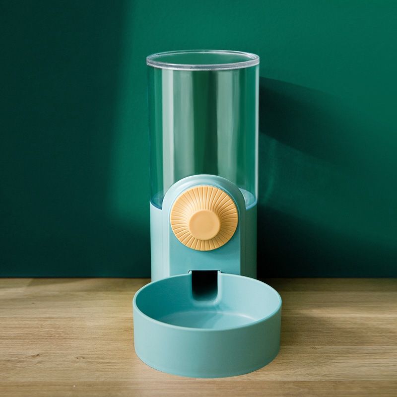 Pet Drinking Fountain Hanging Cage Feeder, Style: Drinking Fountain (Flower Green)