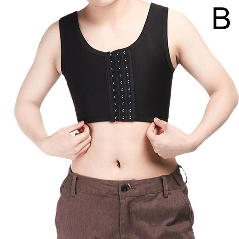 S-4xl Breast Chest Binders Transexual Vest Tomboy Chest  Binders Bra Undershirt Flatten Chests Casual Short Tops