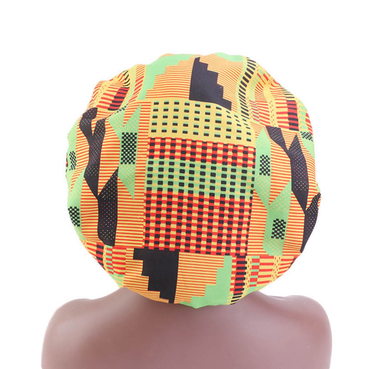 Satin Lined Bonnets Women African Pattern Print Fabric For