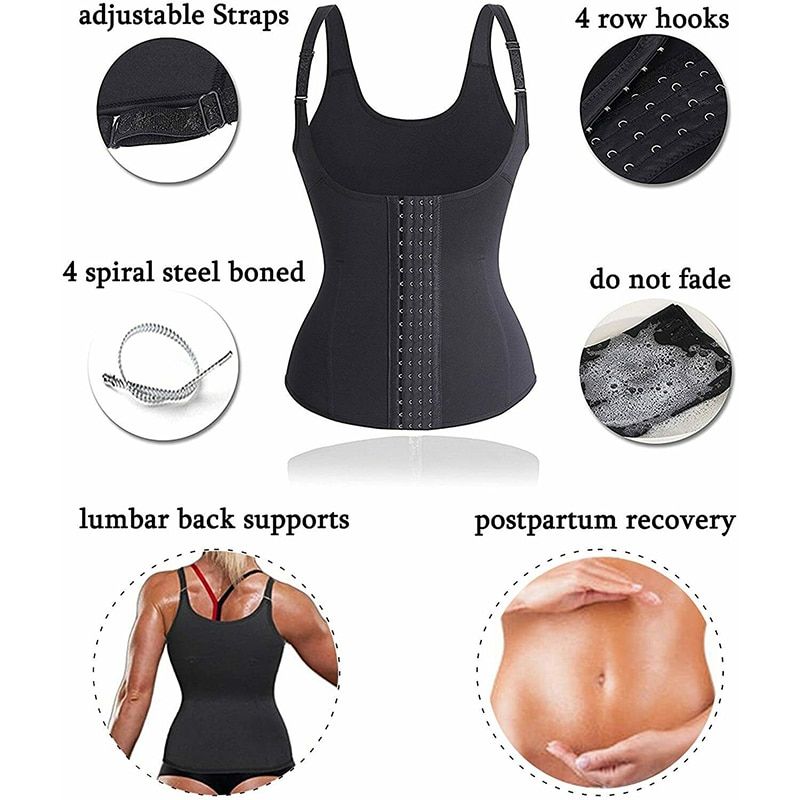 Flat Stomach For Slim Woman Neoprene Body Sweat Vest Sauna Post-partum Support Waist Trainer Corset Abdomen Reducer