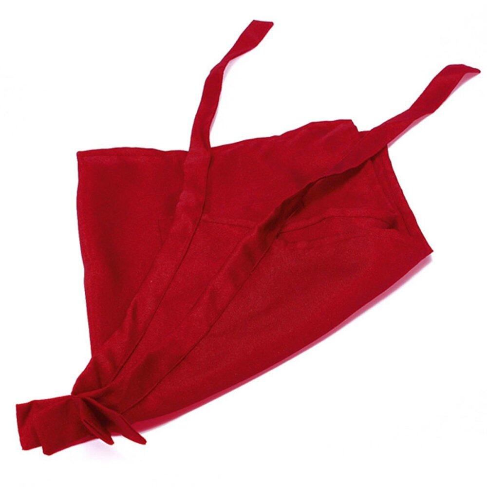 Bow Waist Front Pocket Cooking Chef Waiter Restaurant Kitchen Craft Bib Apron Red (red)