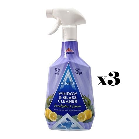 Window & Glass Spray Cleaner 750ml -3Pcs