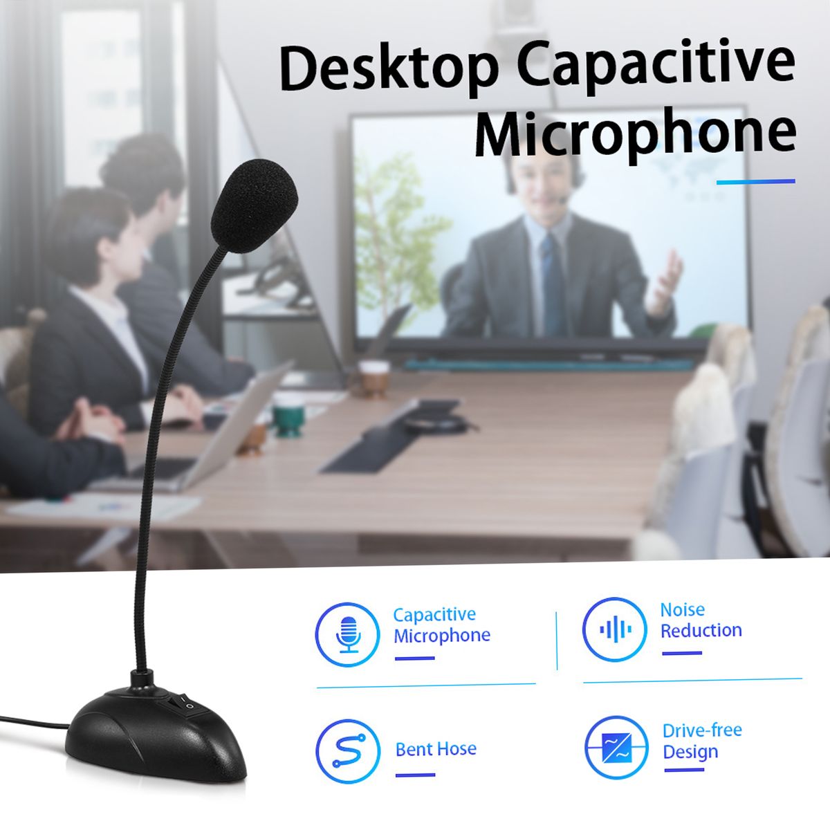 Computer Microphone Desktop Capacitive Microphone Wired
