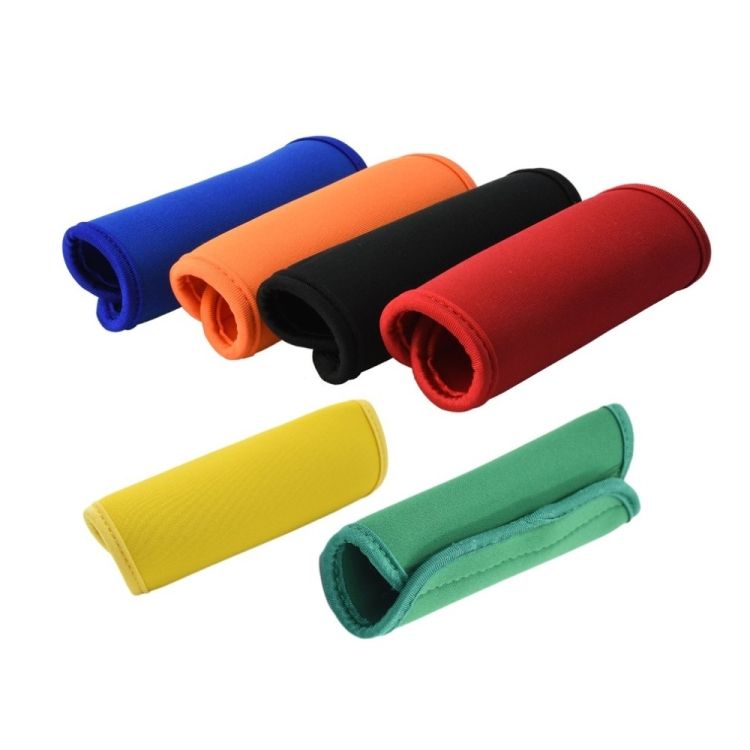 2 PCS Comfortable Neoprene Luggage Handle Wrap Grip Baby Universal Stroller Grip Protective Cover For Travel Bag Luggage Suitcase Universal Black