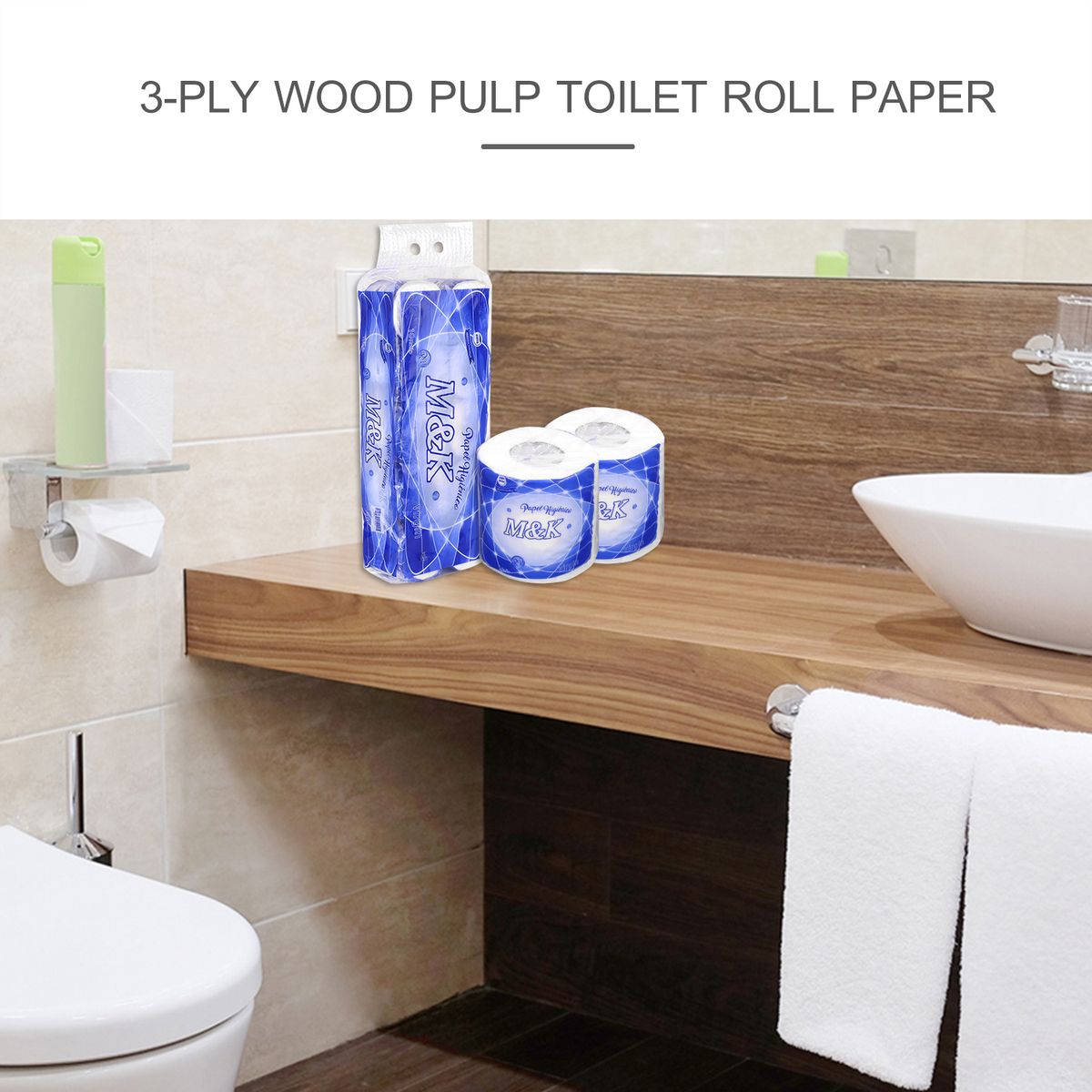 10rolls Soft Toilet Roll Paper Tissue 3layer Household