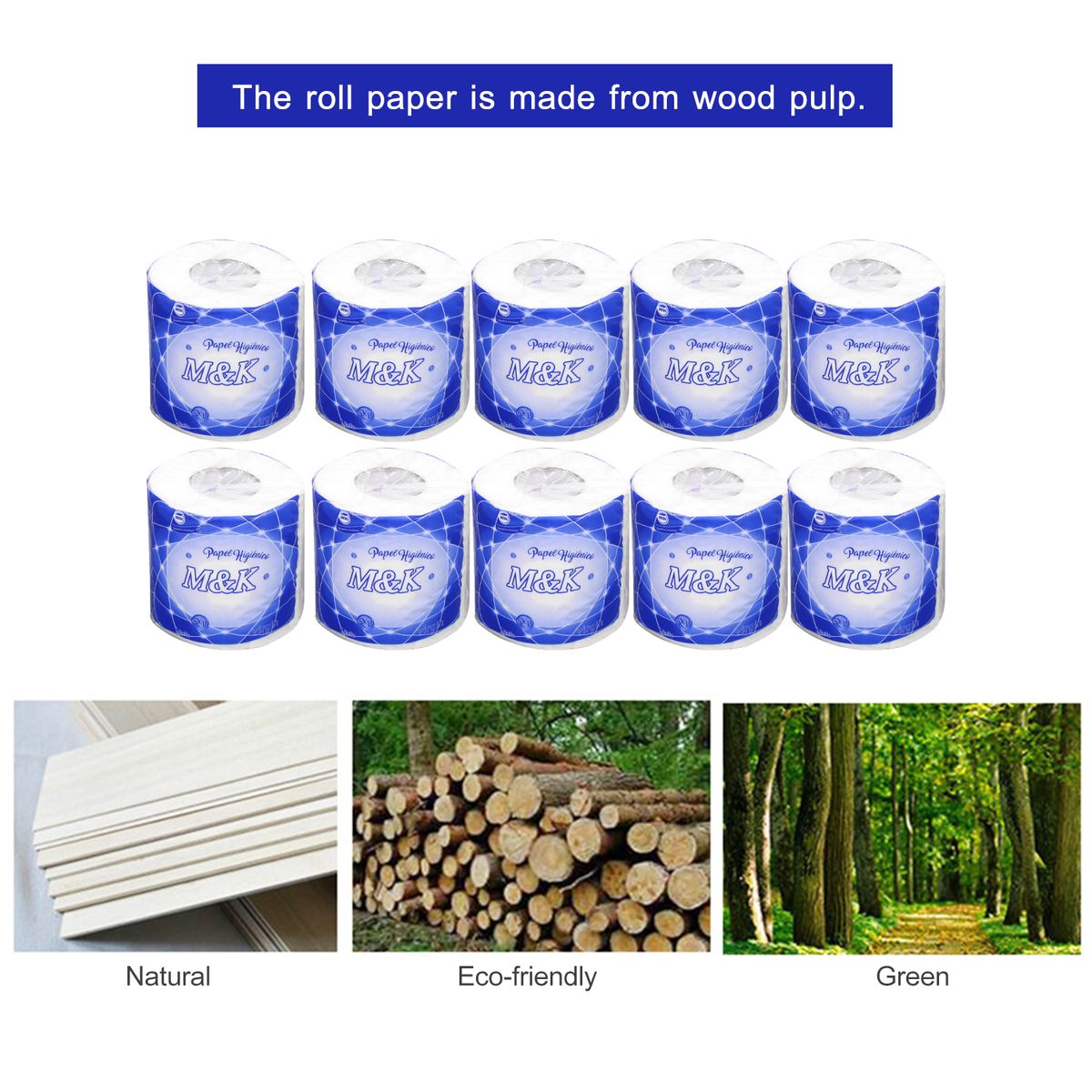 10rolls Soft Toilet Roll Paper Tissue 3layer Household