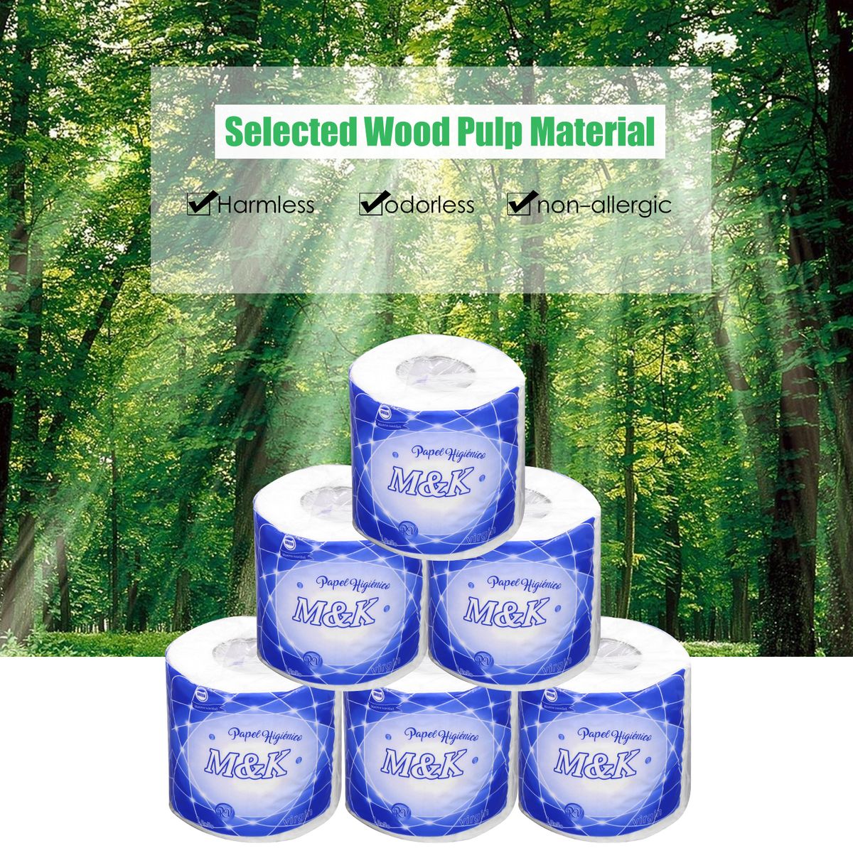 10rolls Soft Toilet Roll Paper Tissue 3layer Household