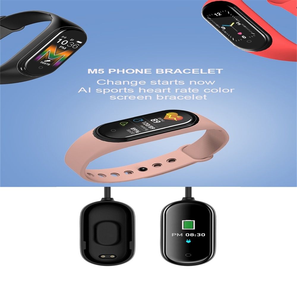 KM5 0.96inch Color Screen Phone Smart Watch IP68 Waterproof,Support Bluetooth Call/Bluetooth Music/Heart Rate Monitoring/Blood Pressure Monitoring(Pink)