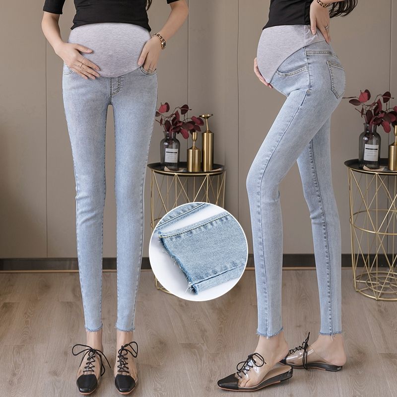 Maternity Pants And Leings Thin Summer Pregnant Women's Belly Lift Jeans