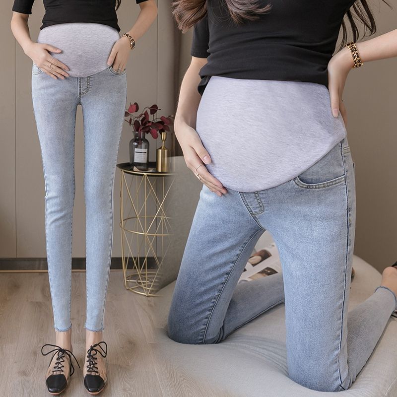 Maternity Pants And Leings Thin Summer Pregnant Women's Belly Lift Jeans