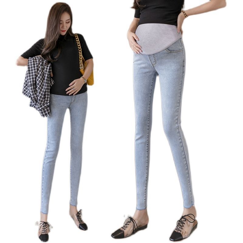 Maternity Pants And Leings Thin Summer Pregnant Women's Belly Lift Jeans