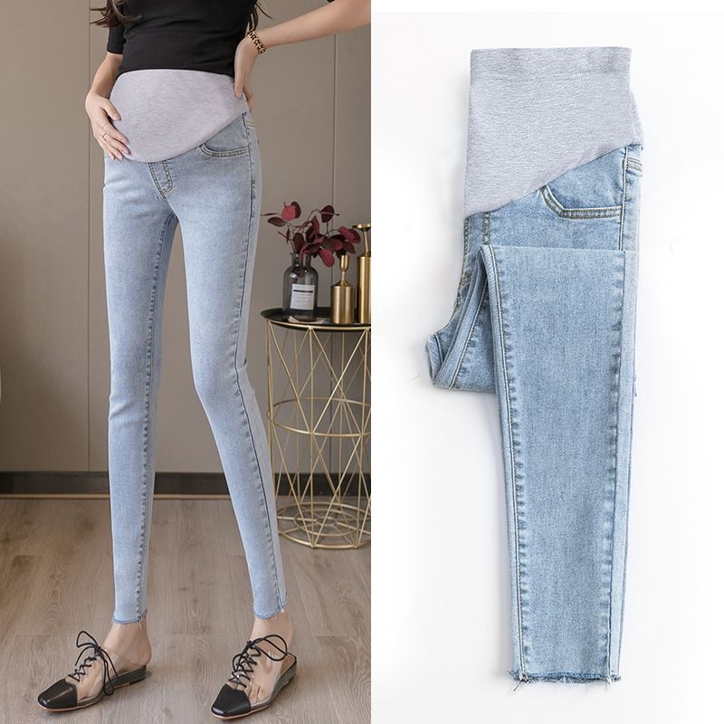 Maternity Pants And Leings Thin Summer Pregnant Women's Belly Lift Jeans