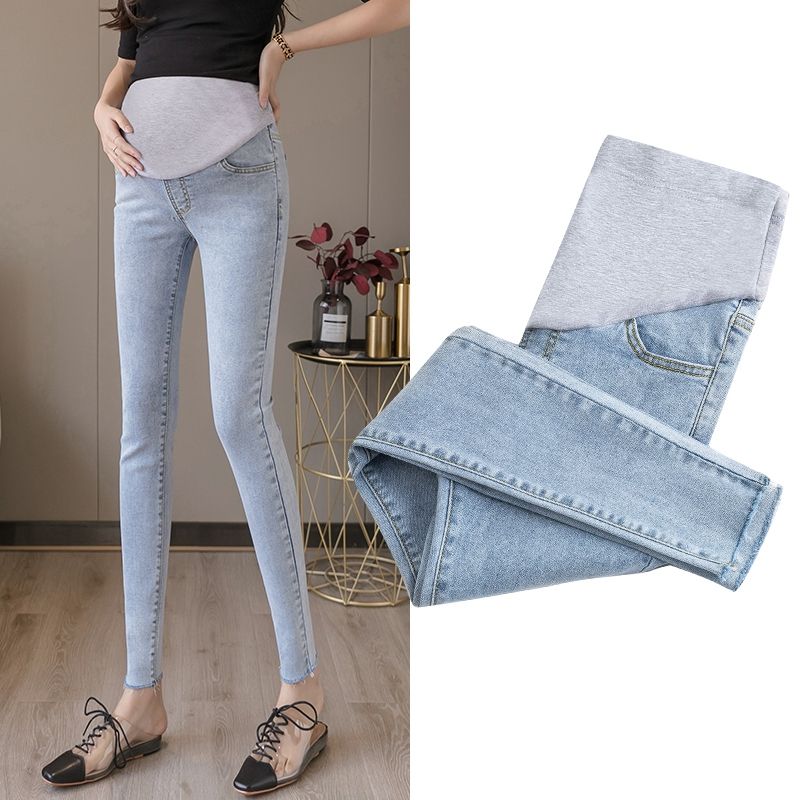 Maternity Pants And Leings Thin Summer Pregnant Women's Belly Lift Jeans