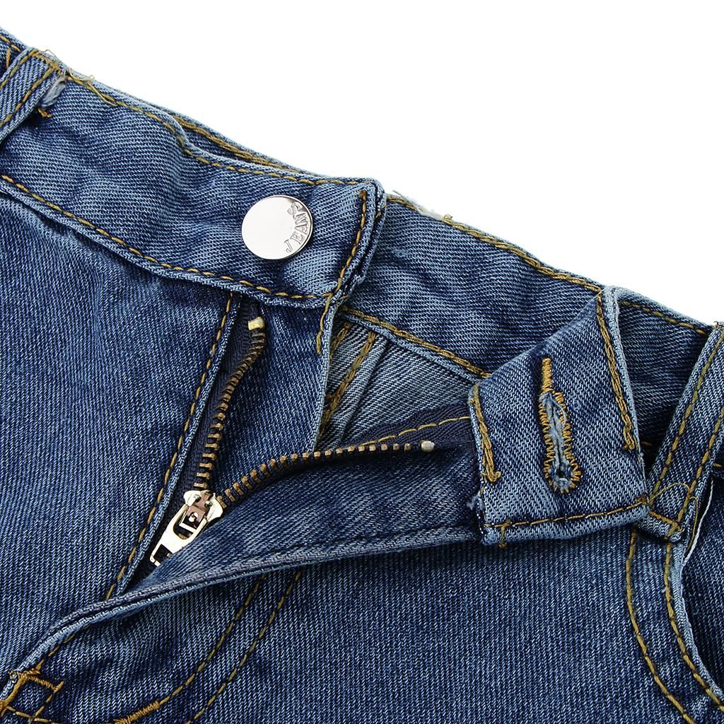 Casual Denim Short Skirt Front Split L