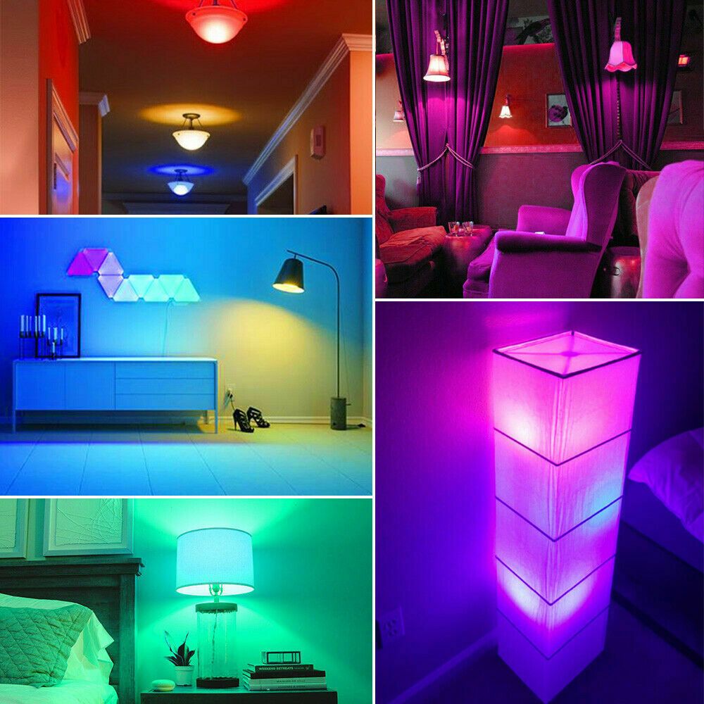 5-7W Wireless Bluetooth Speaker Lamp LED RGB Music 01-E27