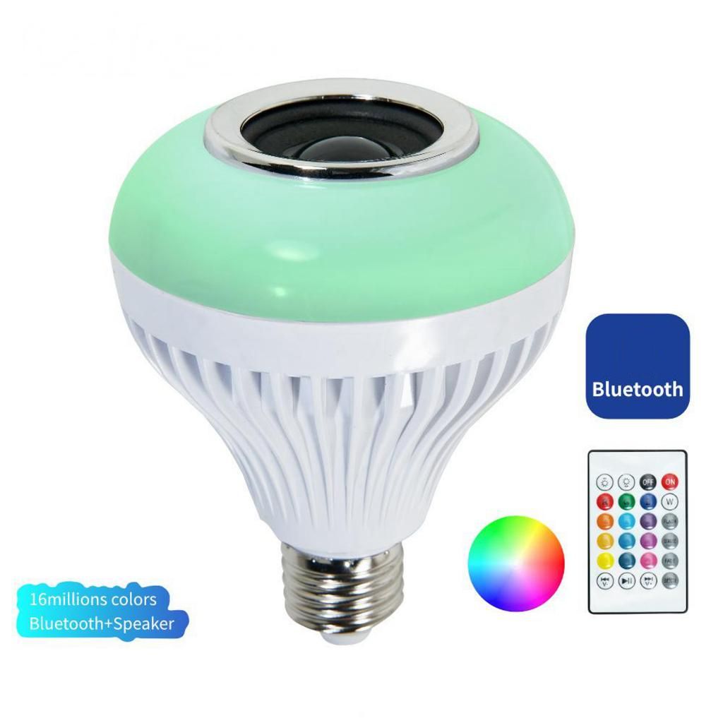 5-7W Wireless Bluetooth Speaker Lamp LED RGB Music 01-E27