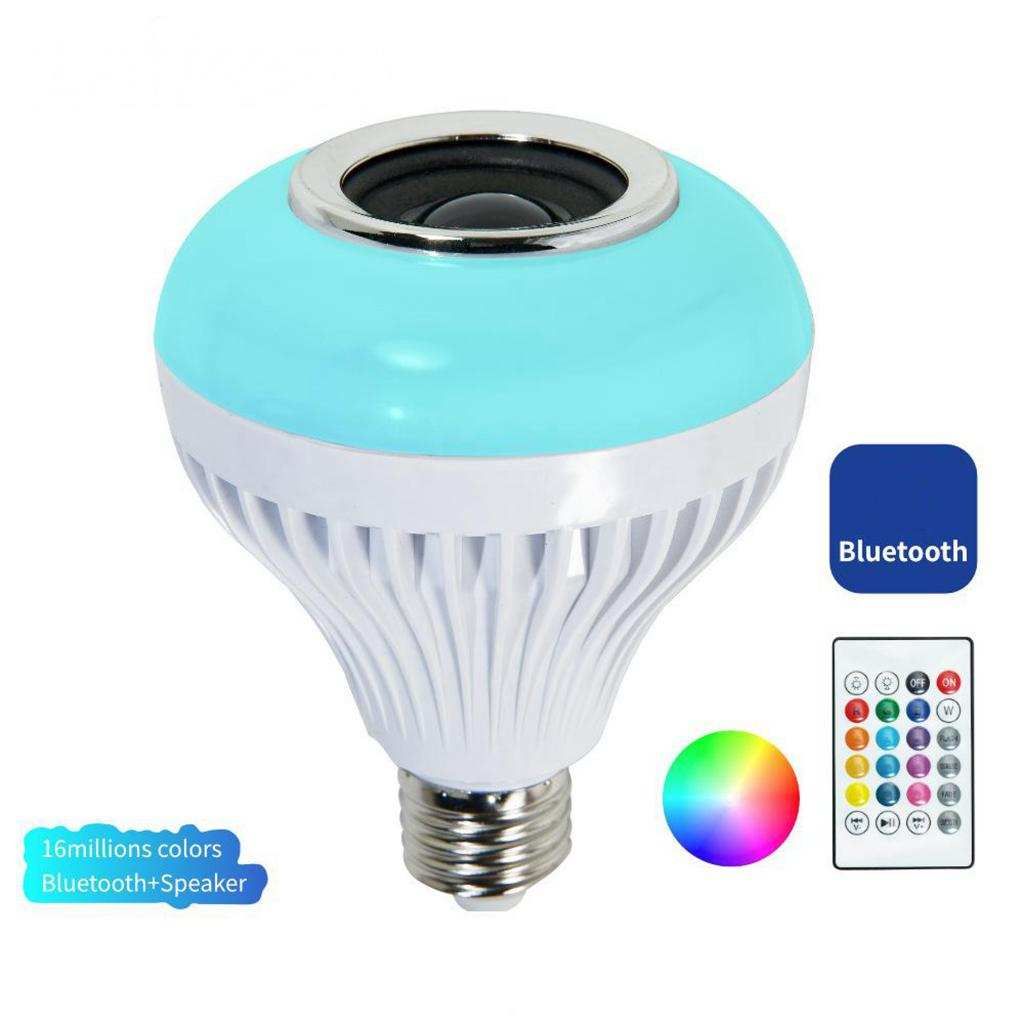 5-7W Wireless Bluetooth Speaker Lamp LED RGB Music 01-E27