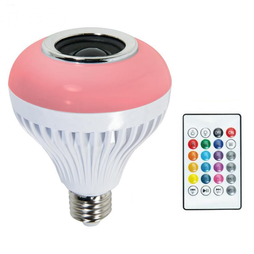 5-7W Wireless Bluetooth Speaker Lamp LED RGB Music 01-E27