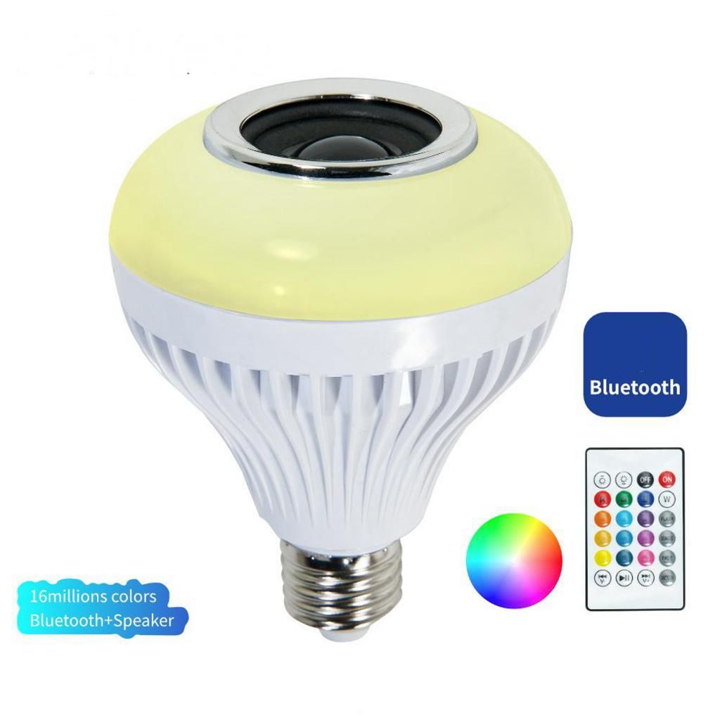 5-7W Wireless Bluetooth Speaker Lamp LED RGB Music 01-E27