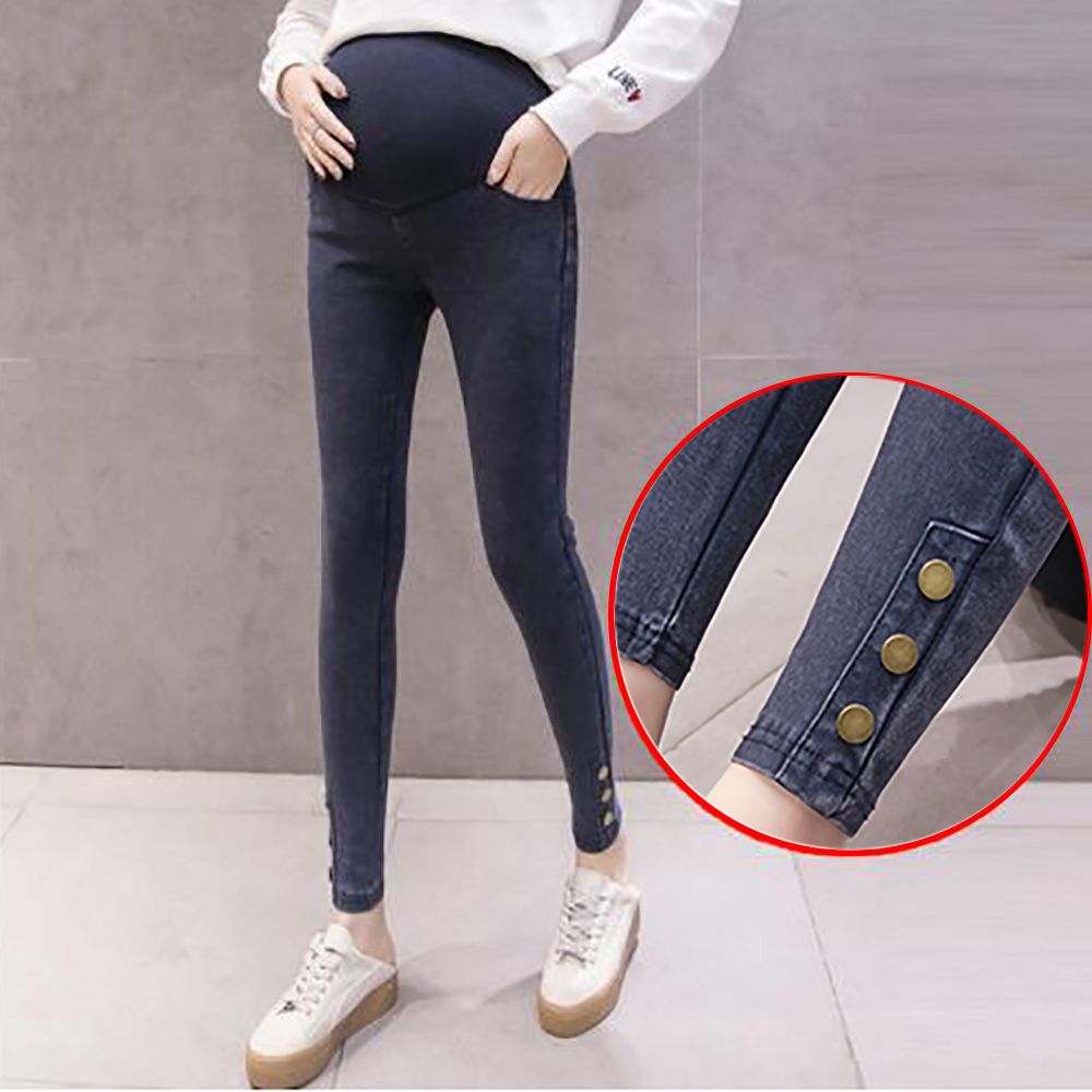 Spring Summer Weomen Jeans For Pregnancy Women Maternity Elastic Skinny Leings