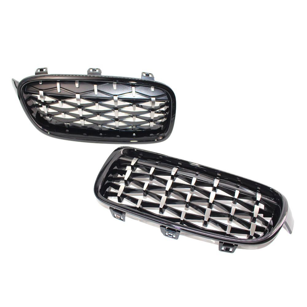 Vislone Front Kidney Grille New Meteor Semi-plated Black