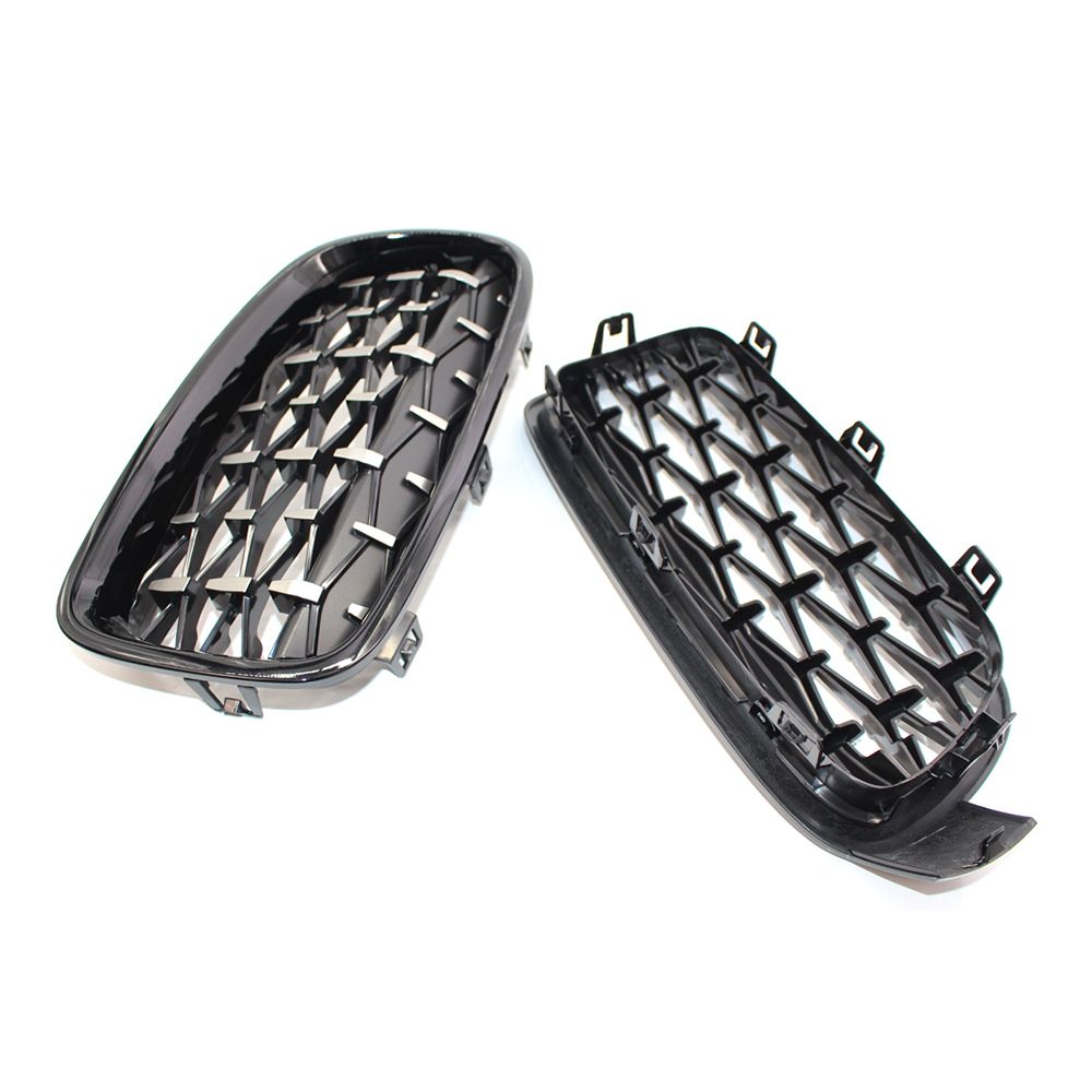 Vislone Front Kidney Grille New Meteor Semi-plated Black