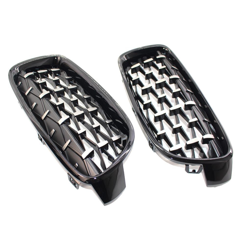 Vislone Front Kidney Grille New Meteor Semi-plated Black