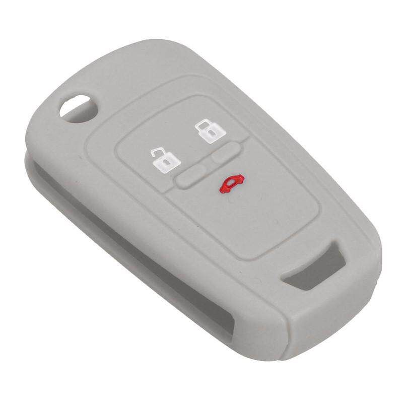 Fit For CHEVROLET CRUZE MALIBU SONIC Silicone Key Remote HOLDER Case Cover FOB Gray Gray