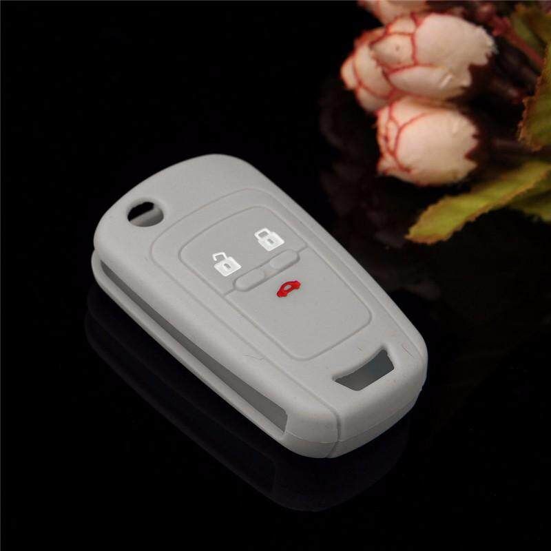 Fit For CHEVROLET CRUZE MALIBU SONIC Silicone Key Remote HOLDER Case Cover FOB Gray Gray