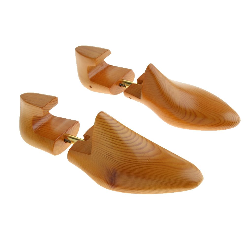 1 Pair Shoe Tree Womens Mens Adjustable Cedar Wood Shoes Width Extender Holder Shaper Keeper