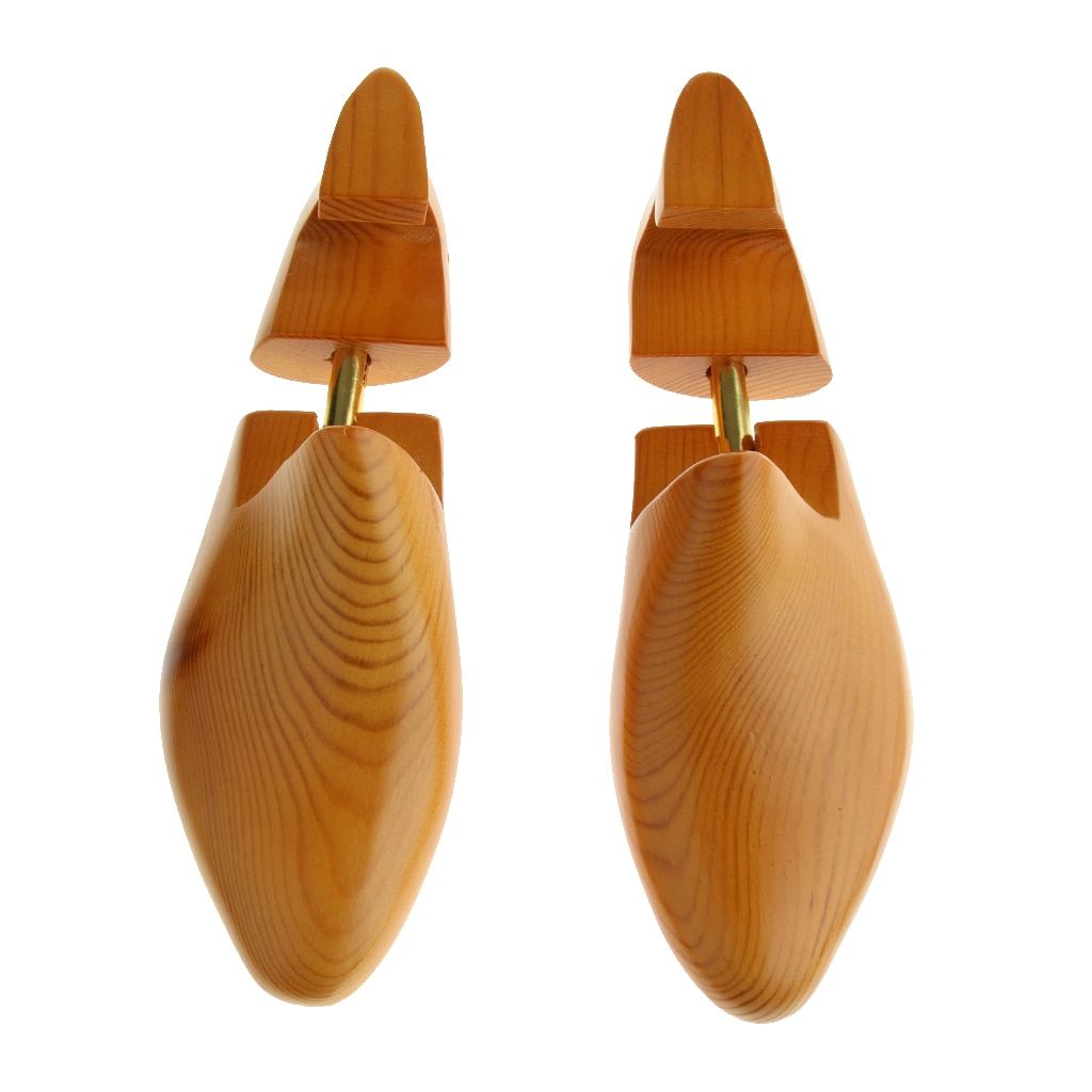 1 Pair Shoe Tree Womens Mens Adjustable Cedar Wood Shoes Width Extender Holder Shaper Keeper