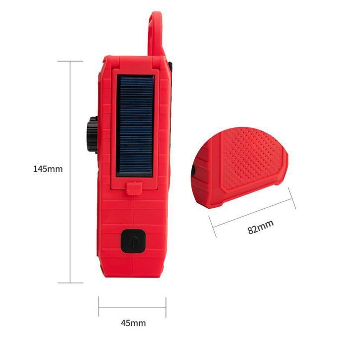 Emergency Solar Hand Crank AM/FM/WB Radio LED Flashlight USB Charger