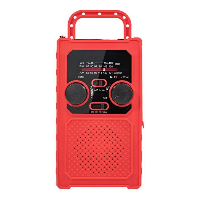Emergency Solar Hand Crank AM/FM/WB Radio LED Flashlight USB Charger