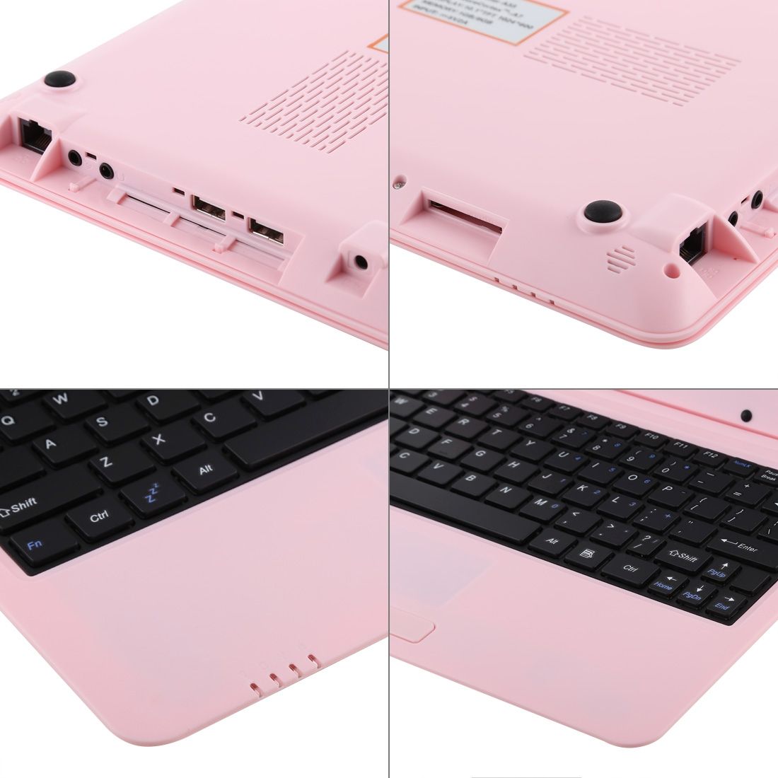 10.1 Inch Notebook PC, 1GB+8GB, Android 6.0 A33 Dual-Core ARM Cortex-A9 Up To 1.5GHz, WiFi, SD Card, U Disk(Pink)