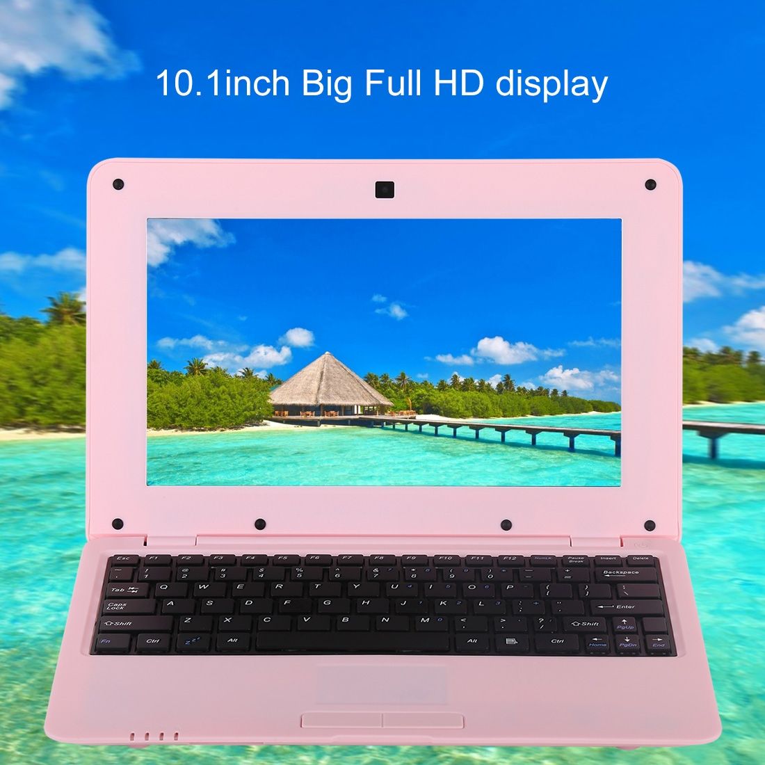 10.1 Inch Notebook PC, 1GB+8GB, Android 6.0 A33 Dual-Core ARM Cortex-A9 Up To 1.5GHz, WiFi, SD Card, U Disk(Pink)