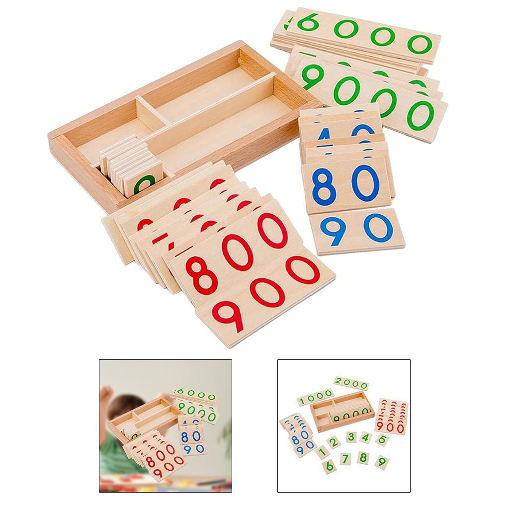 1-9000 Number Card Counting Cognition Teaching Aids For 3 4 5 Years