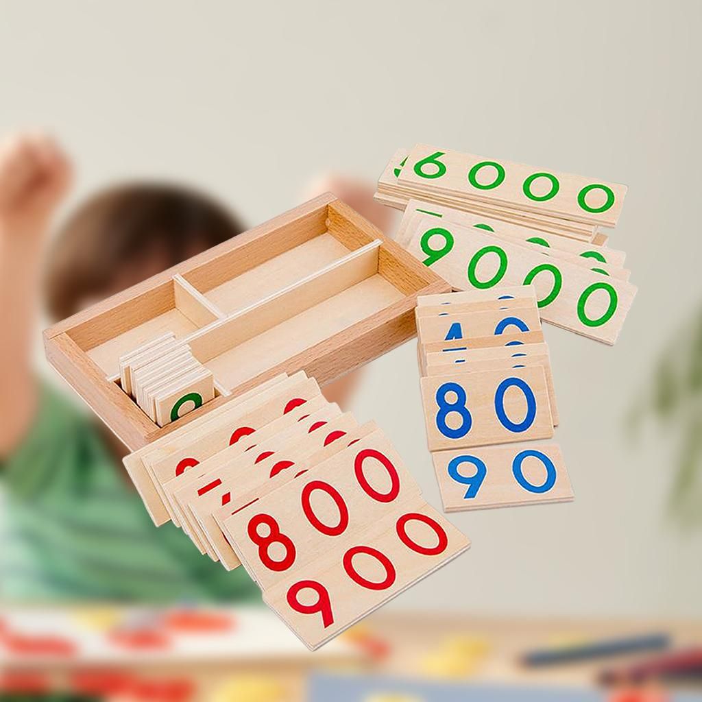 1-9000 Number Card Counting Cognition Teaching Aids For 3 4 5 Years