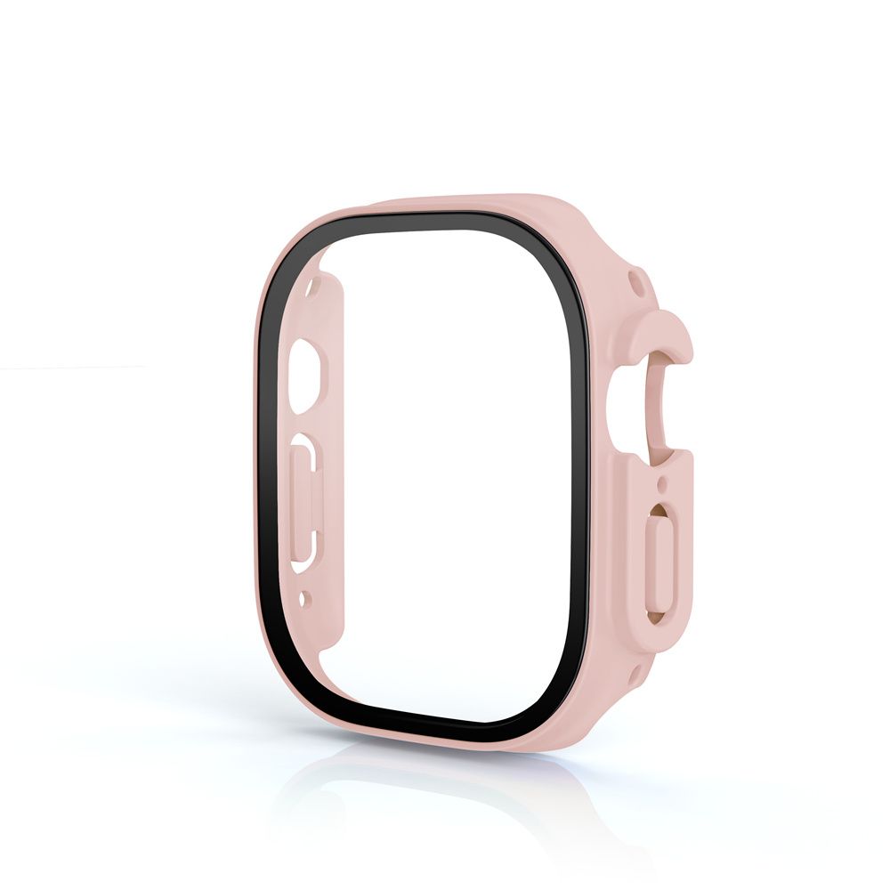 (9 Silt)Glass+Case For Apple Watch Series 49mm Ultra 49 Mm Smartwatch PC Screen Protector Bumper Tempered Accessories Iwatch Ultra Cover DOU