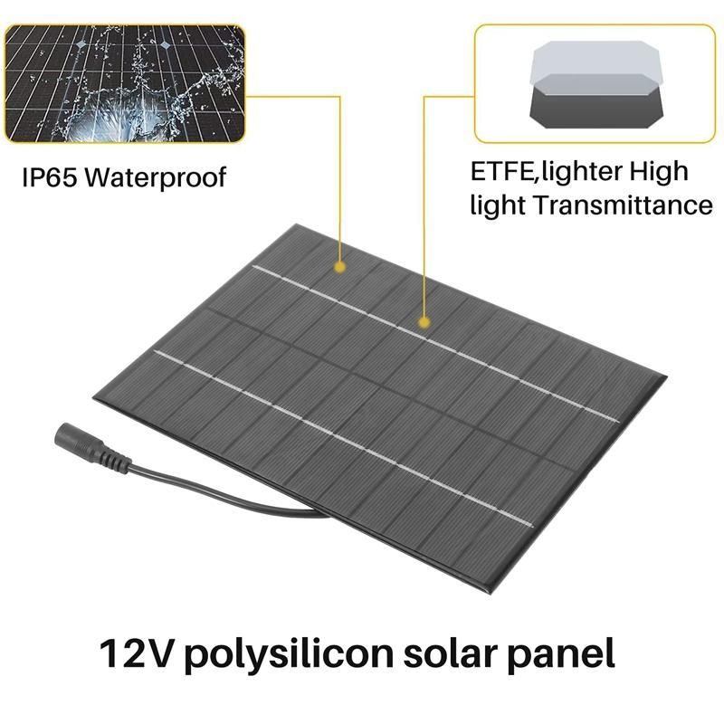 12V 52W Mini Solar Panel Polycrystalline Solar Cells Silicon Epoxy Solar DIY Module System Battery Charger  DC output