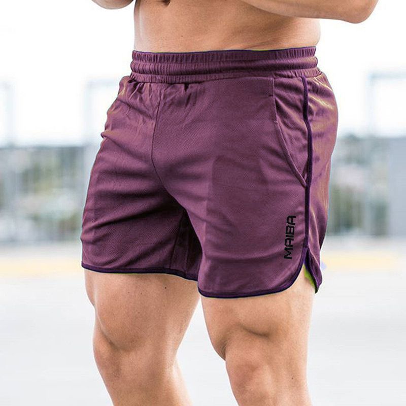 3 In 1 Men Fitness Gyms Workout Shorts Sportswear(Green+Red+Black)