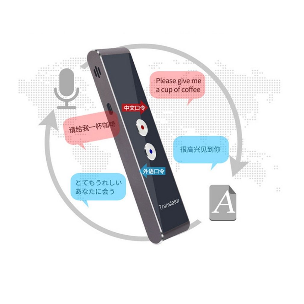 Portable Smart Speech Translator Two-Way Real Time 30 Multi-Language Translation For Learning Travelling Business Meeting ASQOA