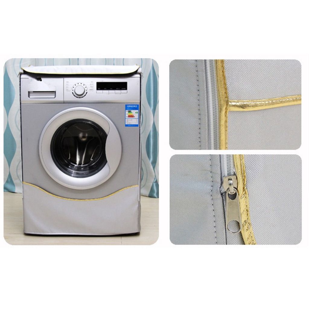Coated Top Cover Washer Washing Machine Portective Dry Gold Zip On - L