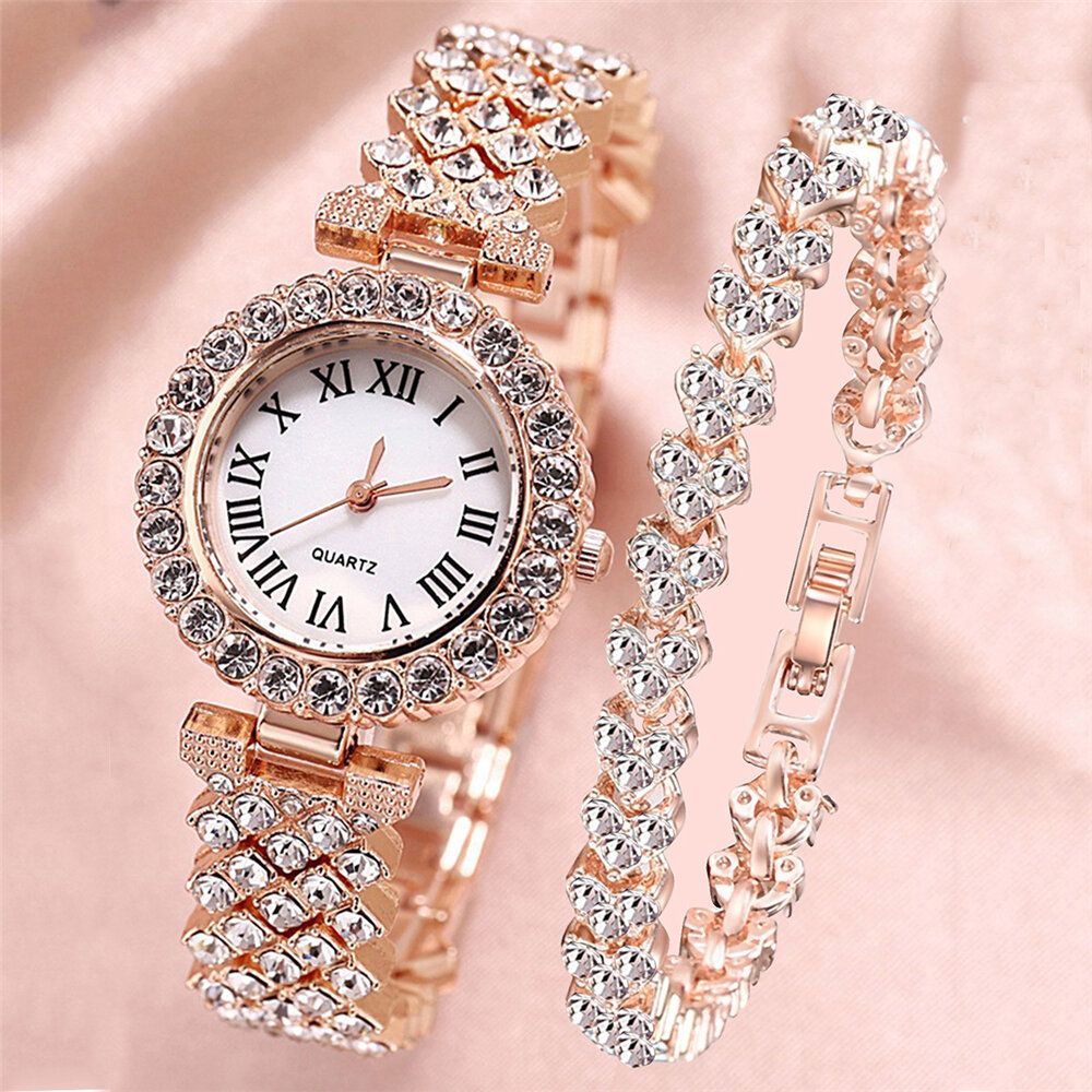 XSVO A07069 Women Gift Set 2pcs Elegant Luxury Style Quartz