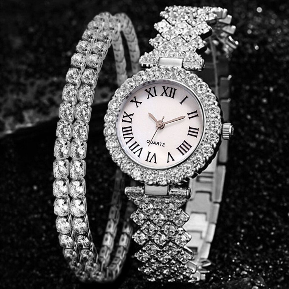 XSVO A07069 Women Gift Set 2pcs Elegant Luxury Style Quartz