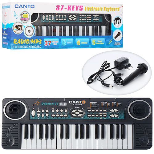 37 Keys Electronic Keyboard,Radio,Mic For Children