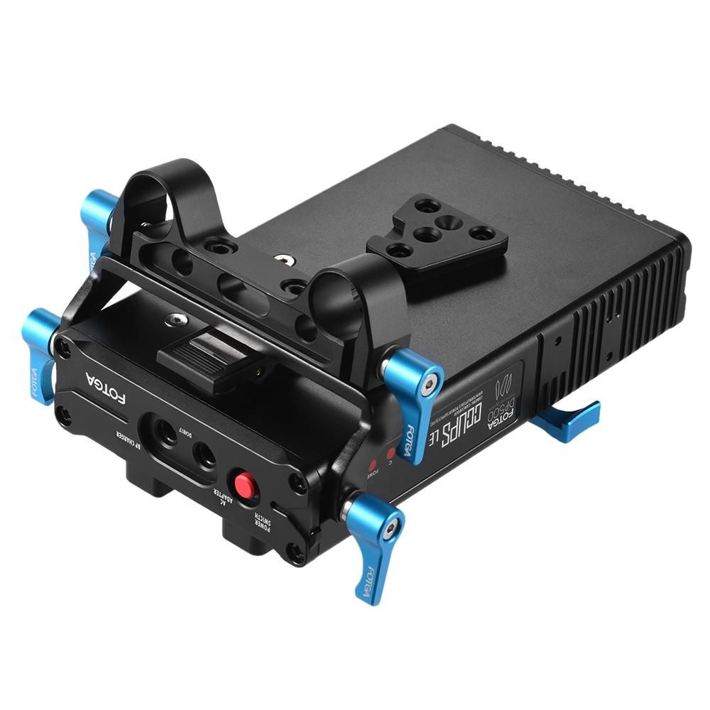 FOTGA DP500III 2 in 1 V-mount Battery Plate Adapter Charger w/ 15mm Rod Clamp Accessory Replacement for Canon Nikon Sony Camera Camcorder Video Studio Shooting Photography Power Supply System