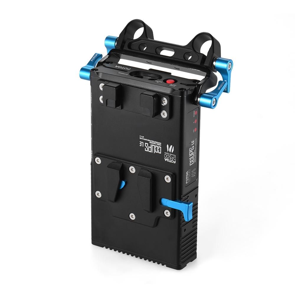 FOTGA DP500III 2 in 1 V-mount Battery Plate Adapter Charger w/ 15mm Rod Clamp Accessory Replacement for Canon Nikon Sony Camera Camcorder Video Studio Shooting Photography Power Supply System