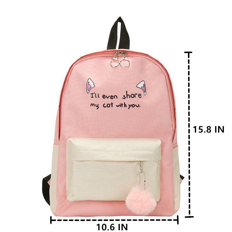 4 PCS Ladies Bags Backpacks Women Bags Handbags Purse School Bags Satchels
