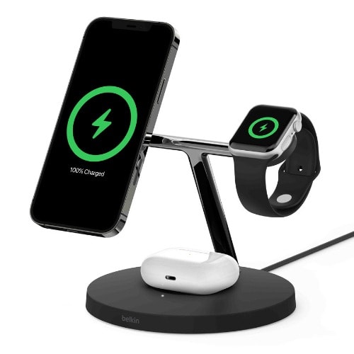3-in-1 Wireless Magsafe Charger - Black